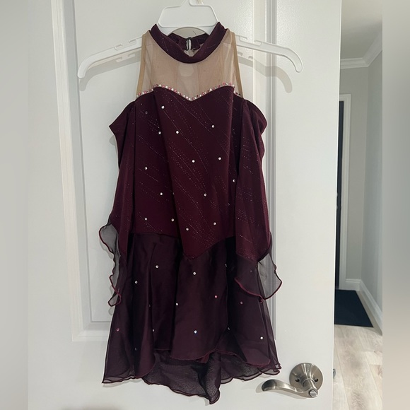 Imperial Sportswear Dresses & Skirts - Figure Skating Dress Imperial Sportswear Purple Off Shoulder